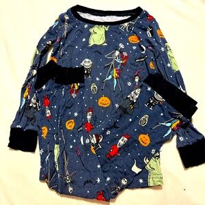 💀 Little Sleepies Jack Skellington & Friends long sleeve pajamas 2T 💀